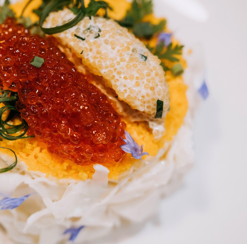 Мимоза с копченым лососем